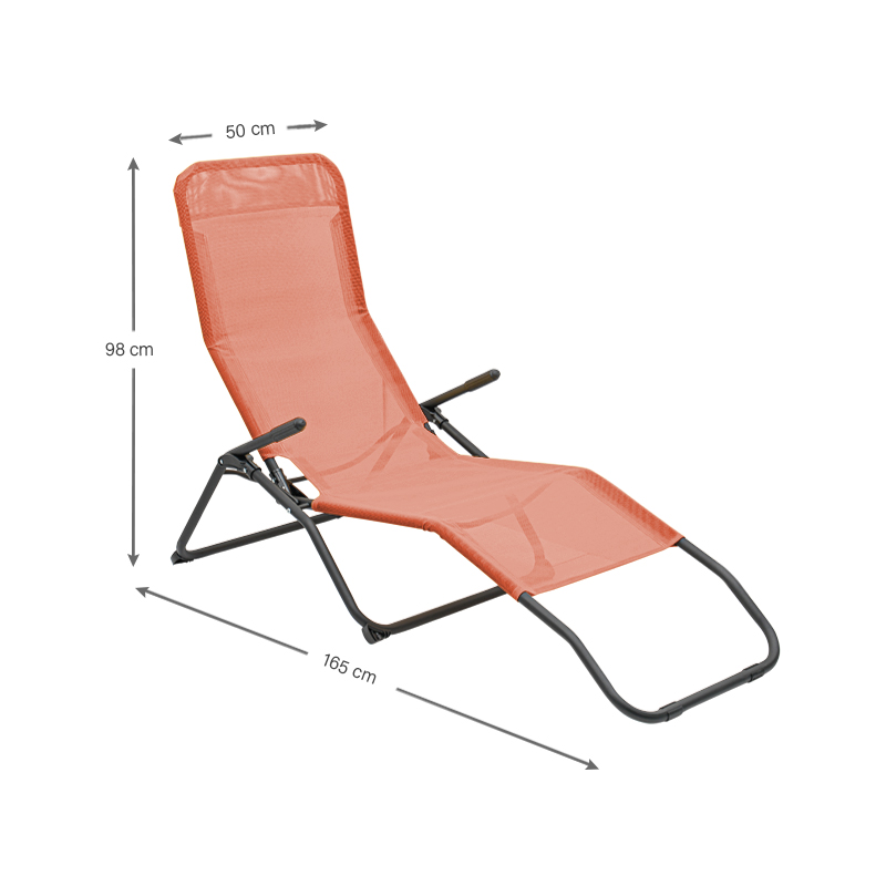 Chaise longue 'Siesta' terracotta