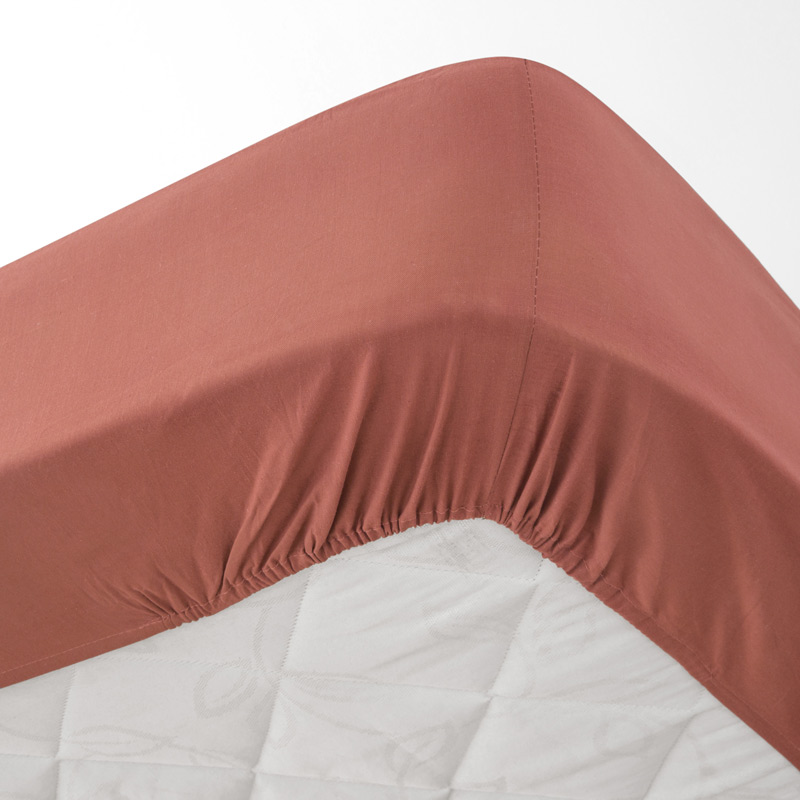 Drap housse 'Dream' couleur terre rose