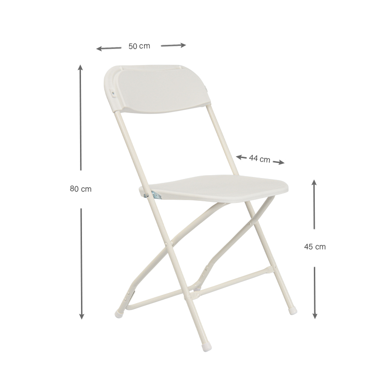 Chaise pliante 'Verone' blanche