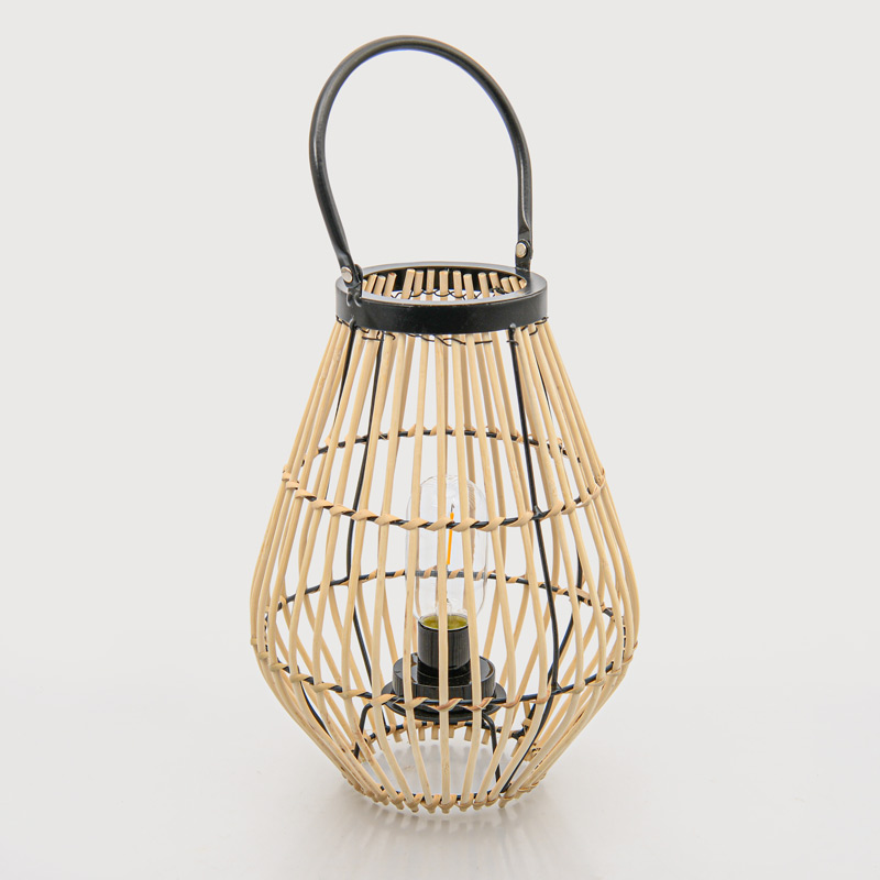 Lanterne LED en bambou