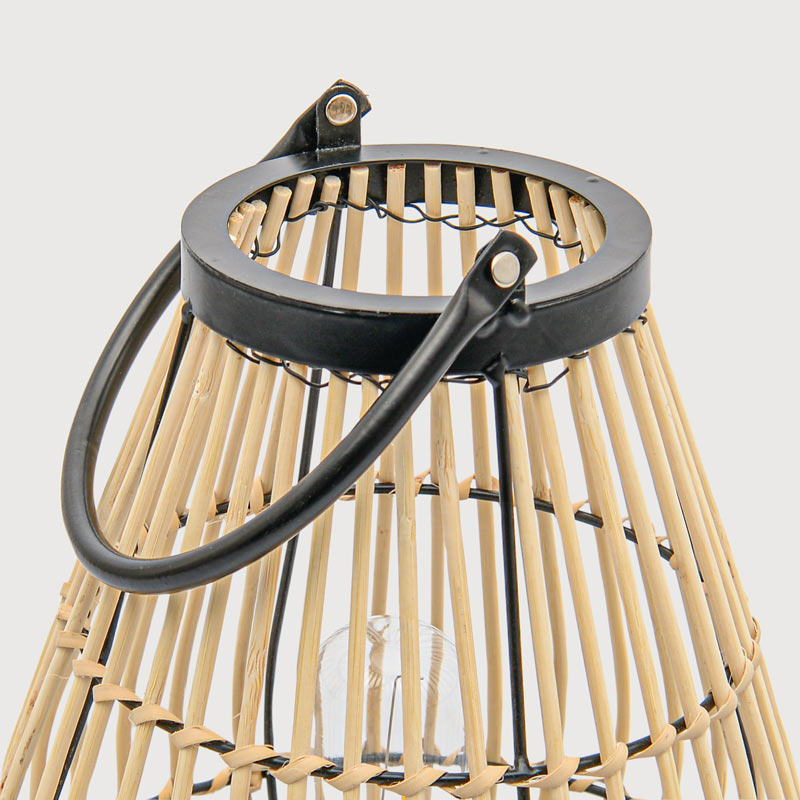 Lanterne LED en bambou