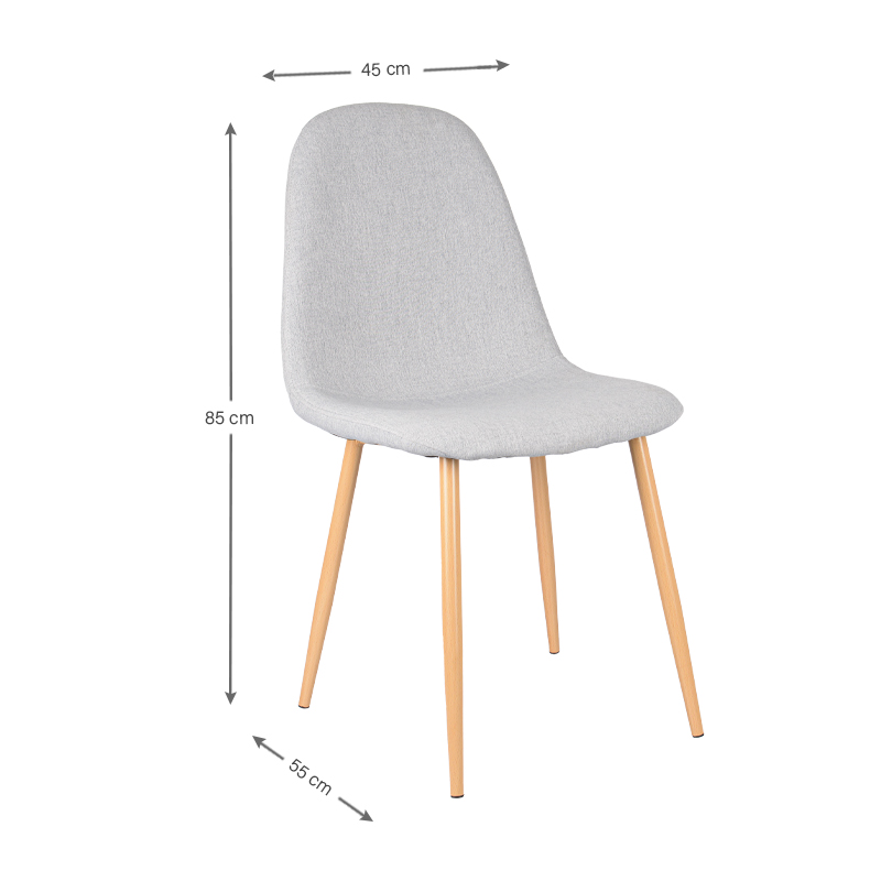 Chaise 'Elya' gris souris