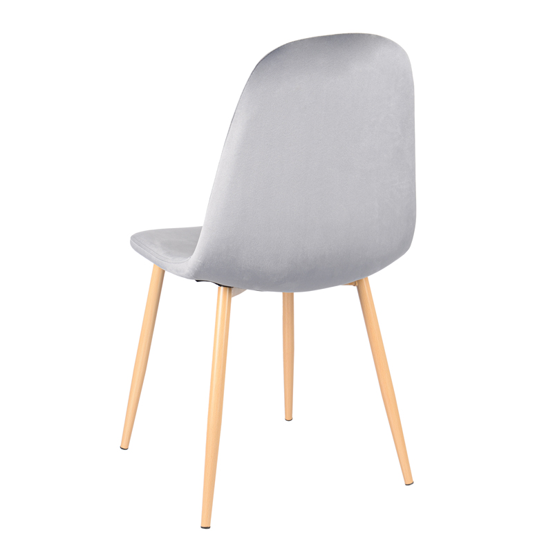 Chaise velours 'Elya' gris anthracite