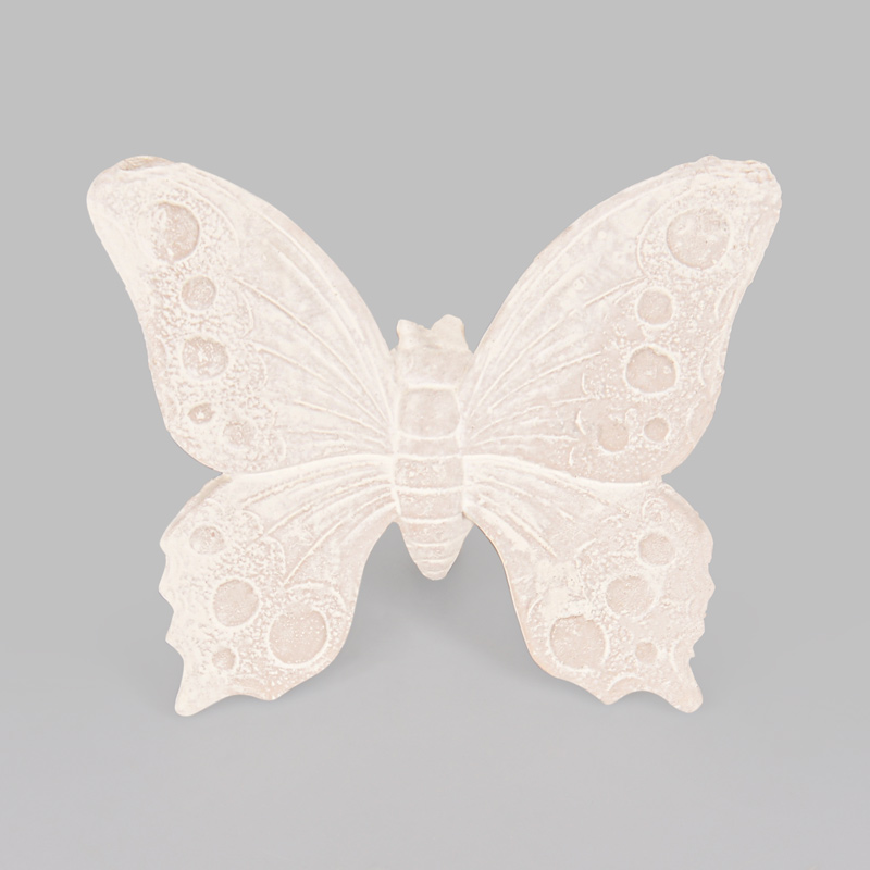 Papillon 'Campagne' gris en céramique 