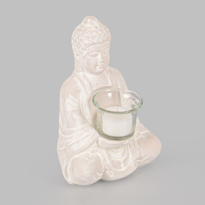 Photophore Bouddha 'Campagne' gris