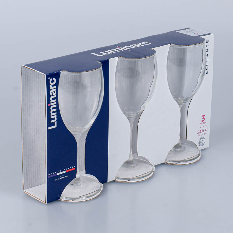 Lot de 3 verres à pied 'Elegance'