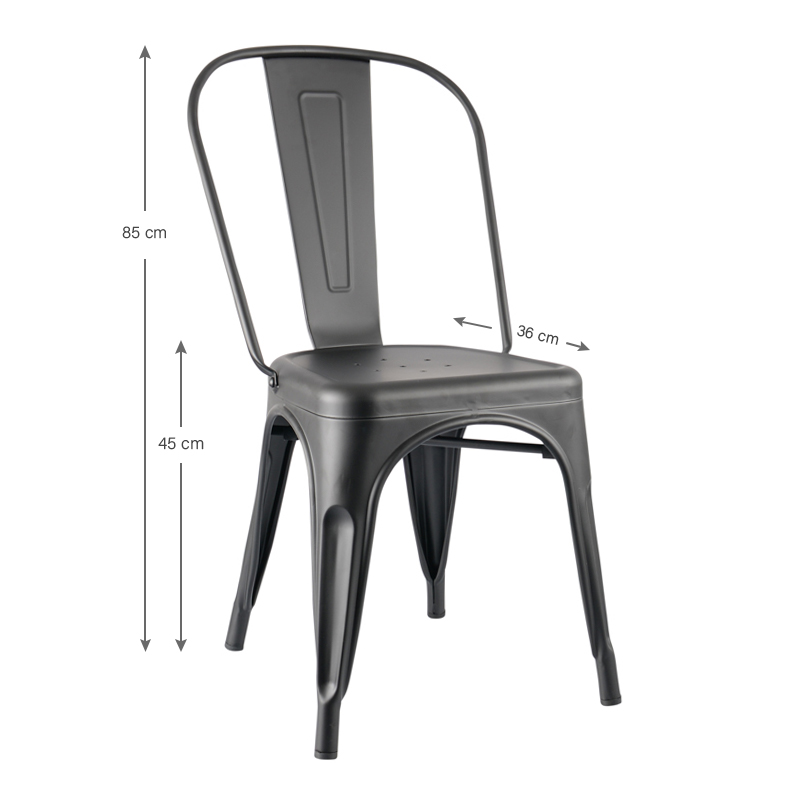 Chaise 'Bistrot ' noire