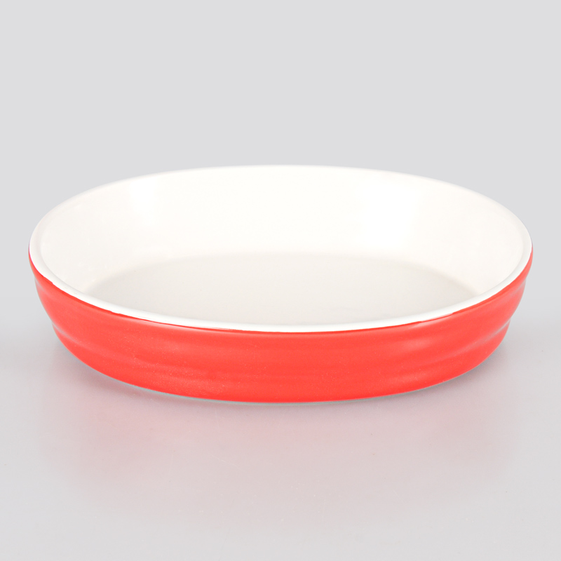 Plat ovale 'Tognana' rouge