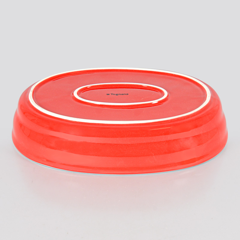 Plat ovale 'Tognana' rouge