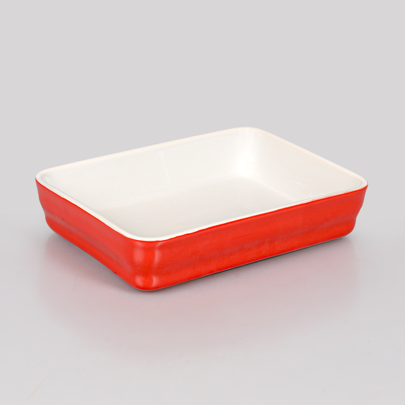 Plat rectangulaire 'Tognana' rouge