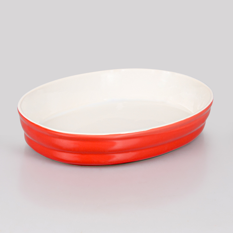 Plat ovale 'Tognana' rouge