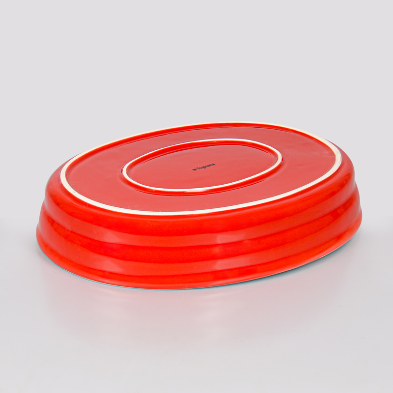 Plat ovale 'Tognana' rouge