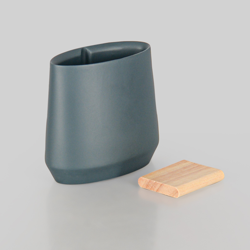 Porte-brosse à dents gris anthracite