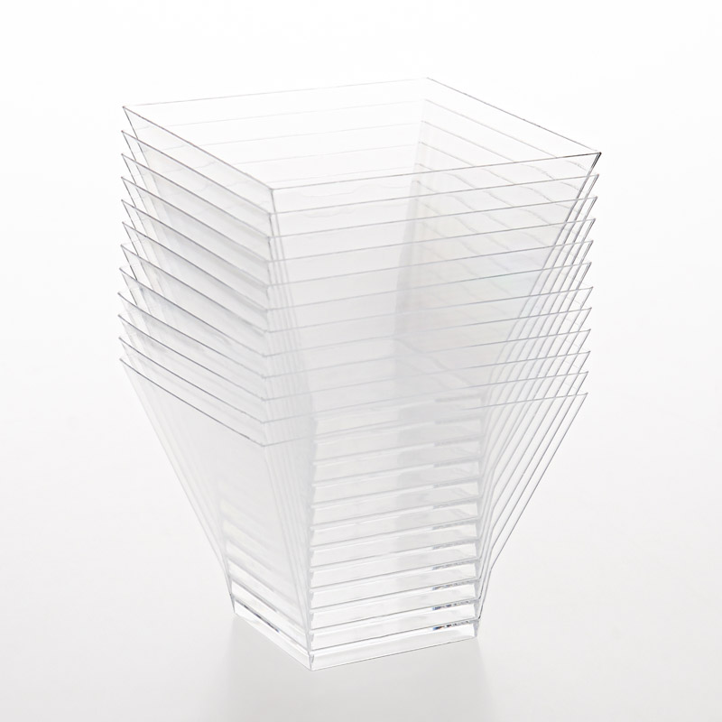 Lot de 12 coupelles 'Pagode' transparentes