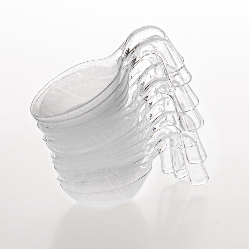 Lot de 30 verrines 'Feuille' transparentes