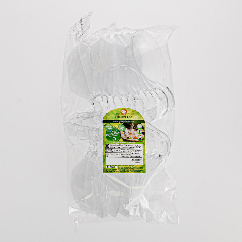 Lot de 30 verrines 'Feuille' transparentes