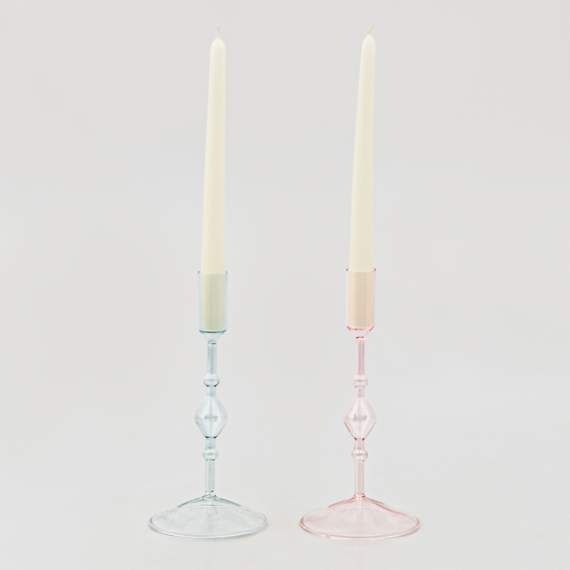Porte-bougie 'Grafik' en verre