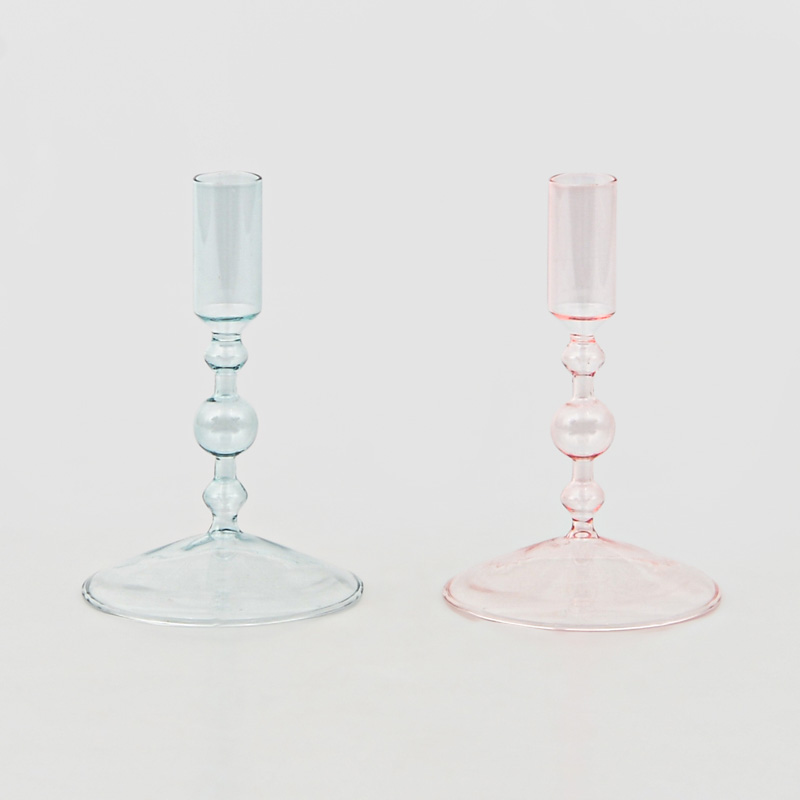 Porte-bougie 'Grafik' en verre