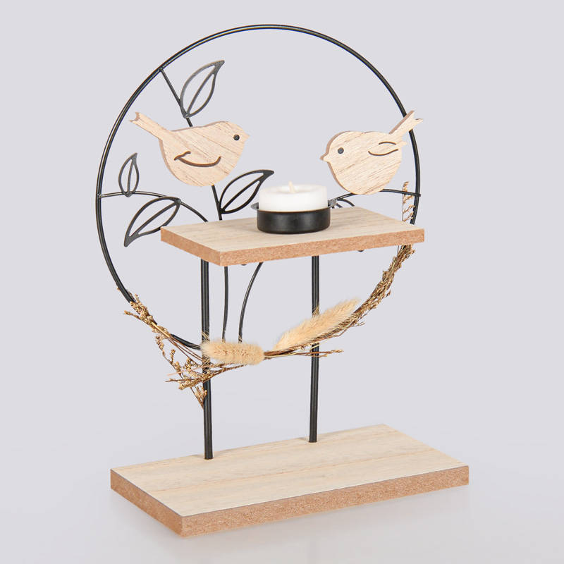 Porte-bougie avec oiseaux 'Spring'