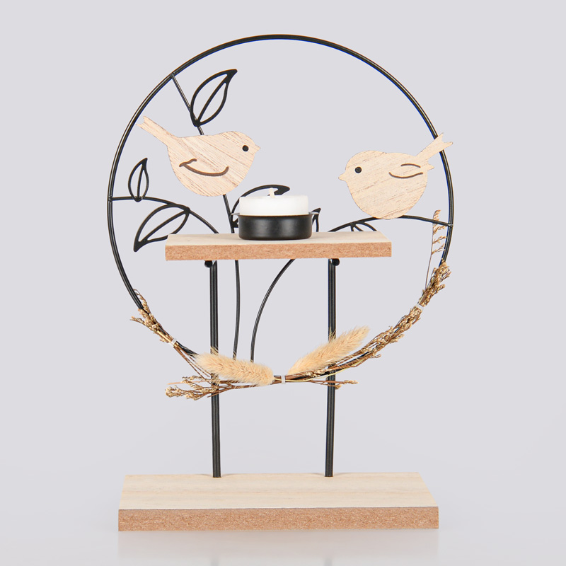 Porte-bougie avec oiseaux 'Spring'