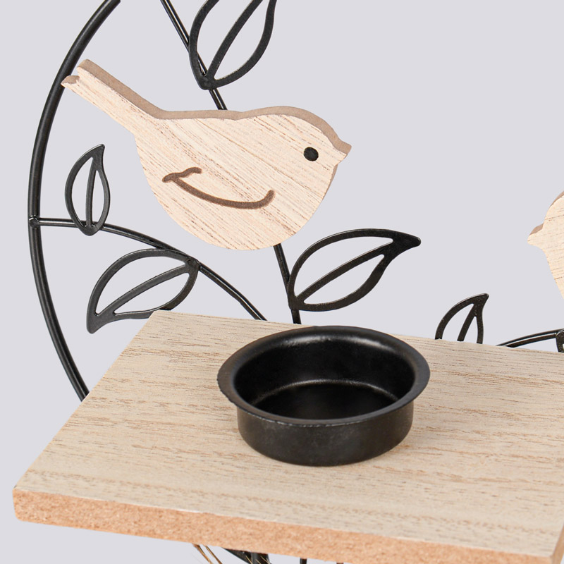 Porte-bougie avec oiseaux 'Spring'