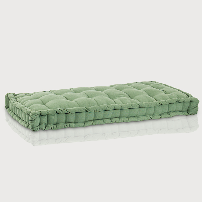 Coussin matelas de sol 'Holy' en coton vert