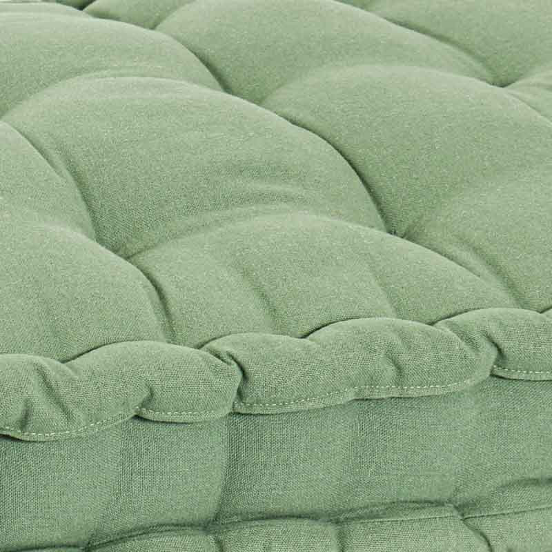 Coussin matelas de sol 'Holy' en coton vert