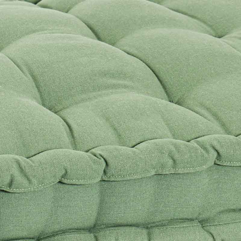 Matelas de sol + pompons 60x120 cm coton uni Pacifique menthe - Vert -  Kiabi - 37.90€