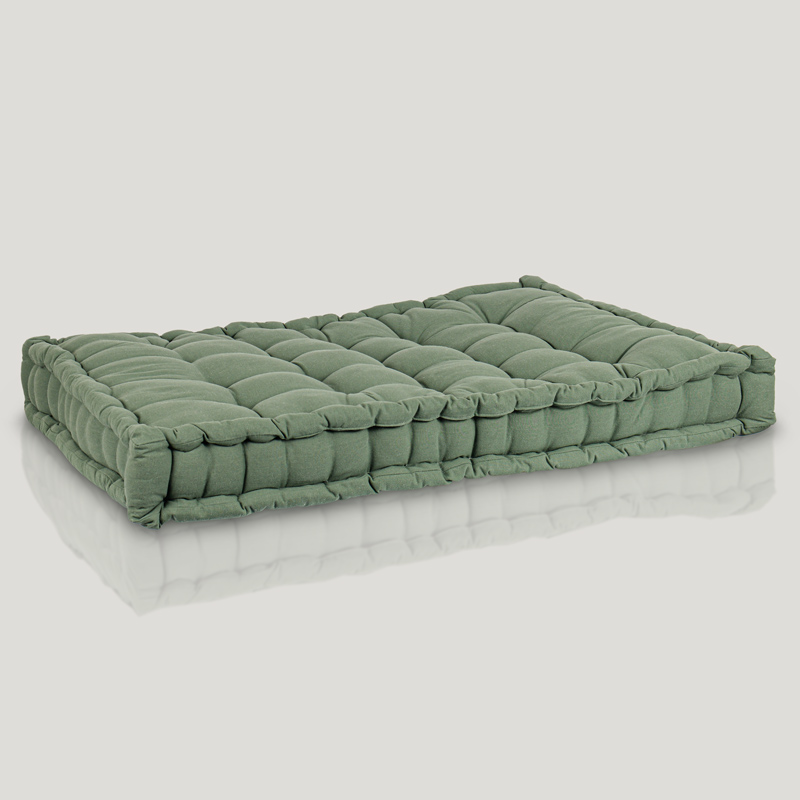 Coussin matelas de sol 'Holy' en coton vert