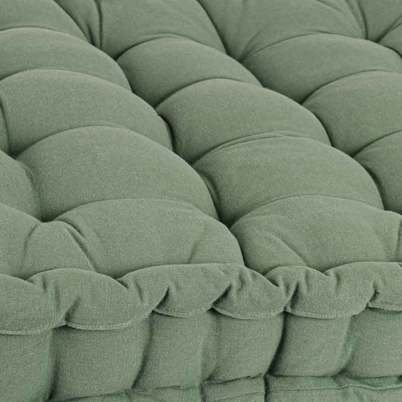 Coussin matelas de sol 'Holy' en coton vert