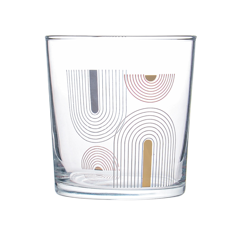 Verre de table gris et or 