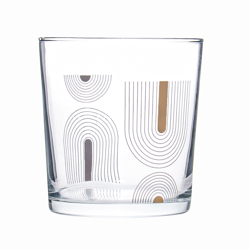 Verre de table gris et or 