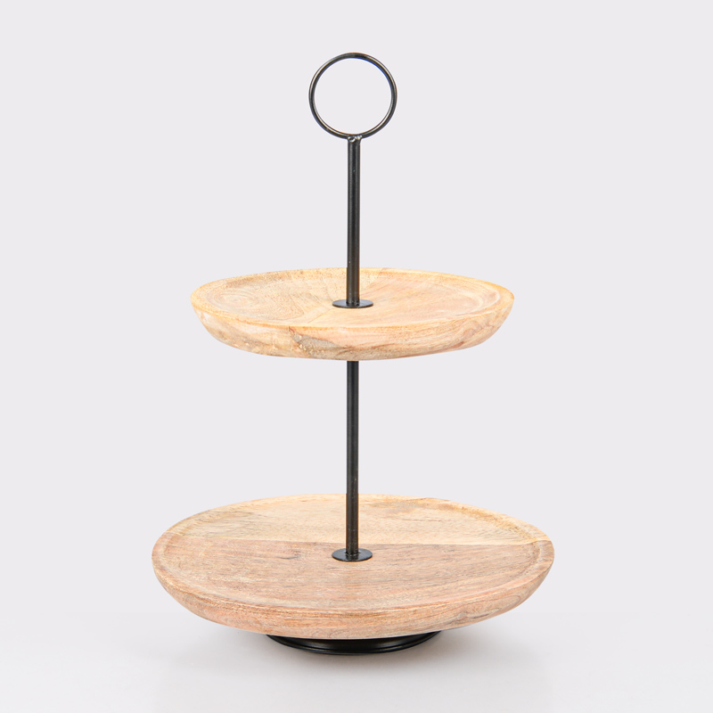 Présentoir à gâteau en bois