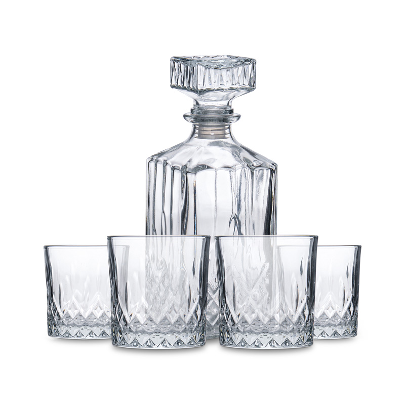 Set 5 pièces à whisky transparent