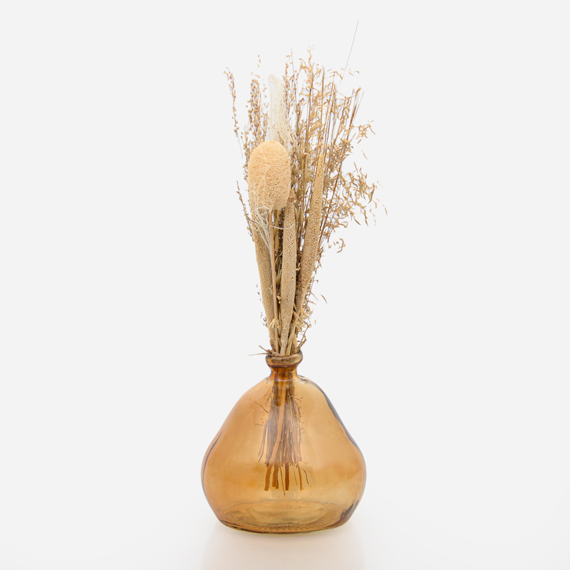 Vase 'Spiffy' en verre marron