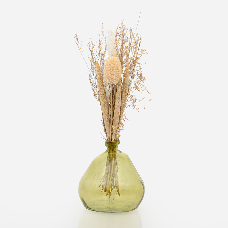 Vase 'Spiffy' en verre kaki