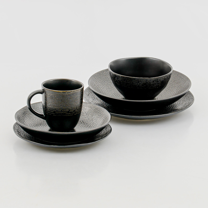 Assiette creuse 'Moonlight' noir