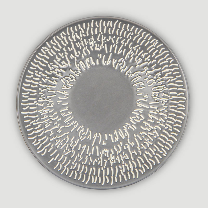 Assiette creuse 'Cedille' grise