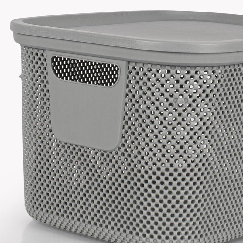 Boîte de rangement 'Nickel' avec couvercle 