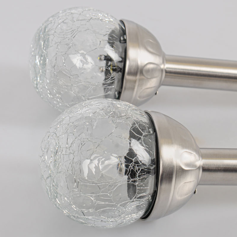2 Lampes solaires led effet craquelé
