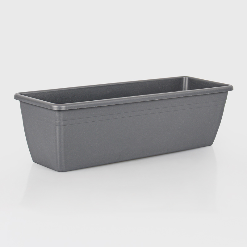 Jardinière en plastique recyclé gris