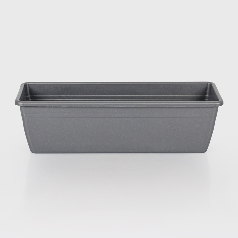 Jardinière en plastique recyclé gris