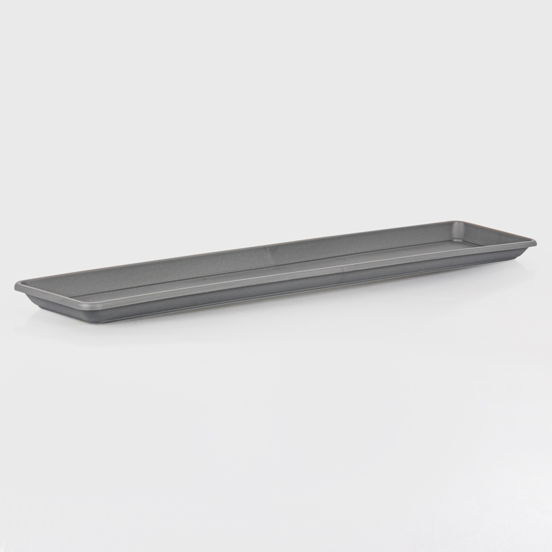 Plateau pour jardinière gris anthracite