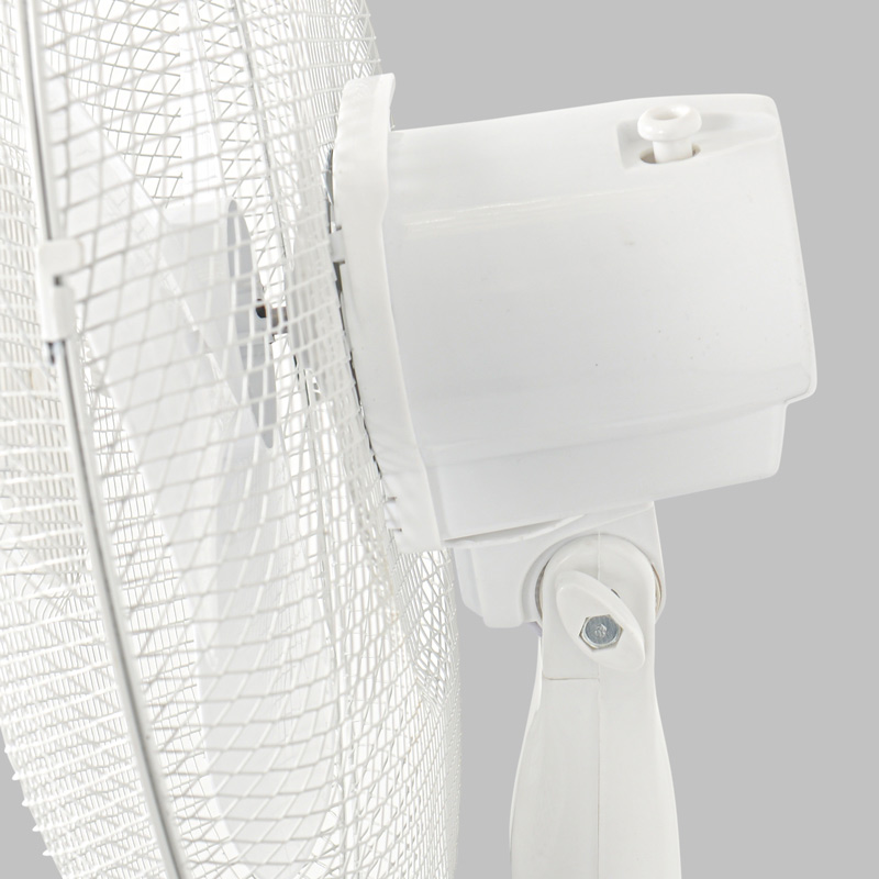 Ventilateur sur pied blanc