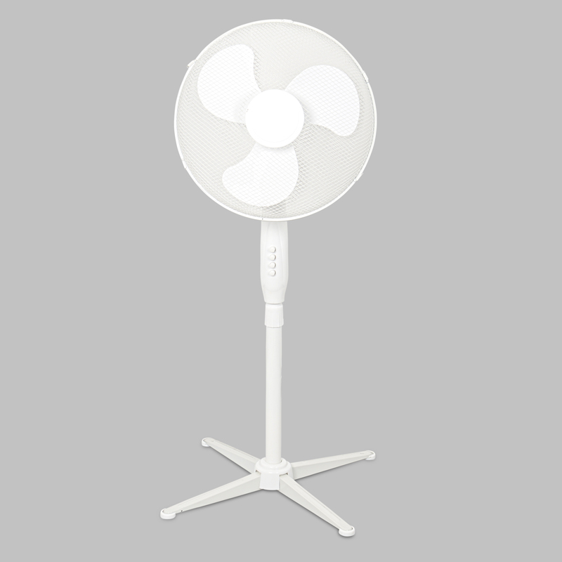 Ventilateur sur pied blanc