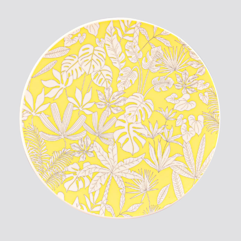 Assiette 'Sunny Time' jaune