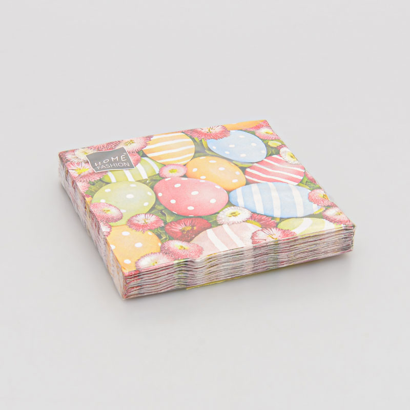 20 serviettes 'Oeufs et fleurs'