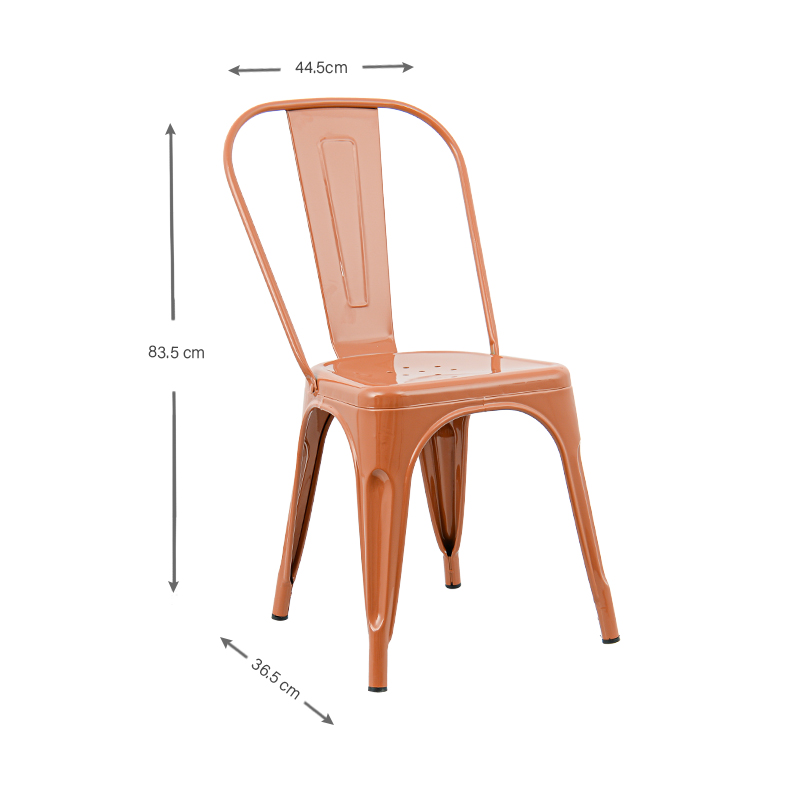 Chaise 'Bistrot ' terracotta
