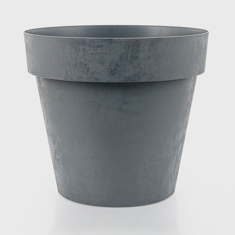 Pot rond 'Like' gris anthracite