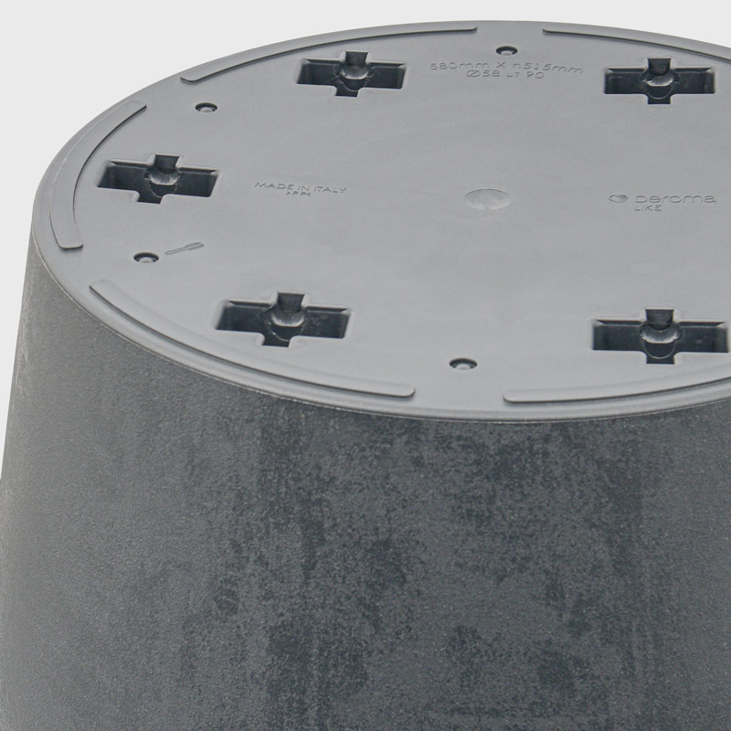 Pot rond 'Like' gris anthracite